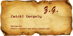 Zwickl Gergely névjegykártya