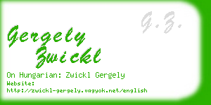 gergely zwickl business card